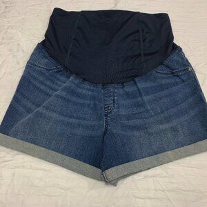 🌼 INGRID ISABEL MATERNITY WOMENS JEANS MIDI SHORTS SIZE 14 🌼